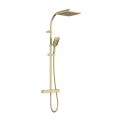 Bristan Qubo Thermostatic Bar Shower with Rigid Riser Brushed Brass QB SHXDIVCTFF BB - 0