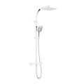 Bristan Qubo Thermostatic Bar Shower with Rigid Riser Chrome QB SHXDIVCTFF C - 0