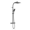 Bristan Quadrato Safe Touch Adjustable Thermostatic Rigid Riser Bar Shower Black QD SHXDIVCTFF BLK - 0