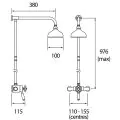 Bristan Regency Thermostatic Exposed Dual Control Mini Valve With Rigid Riser R2 SHXRR C - 1
