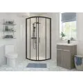Envy Element 800mm 2 Door Quadrant - Black - 0