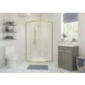 Envy Element 800mm 2 Door Quadrant - Brushed Brass - 0
