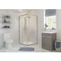 Envy Element 760mm Corner Entry Door - Chrome - 0