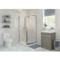 Envy Element 760mm Infold Door - Chrome - 0