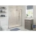 Envy Element 1600mm Sliding Door - Chrome - 0