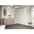 Envy Trend 700mm Wetroom Side Panel & Arm - Brushed Brass - 0