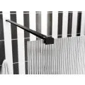 Envy Trend 1200mm Fluted Wetroom Panel & Support Arm - Black - 1