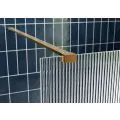 Envy Trend 800mm Fluted Wetroom Panel & Side Panel Arm - Brushed Brass - 1