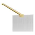 Envy Trend 800mm Wetroom Side Panel & Arm - Brushed Brass - 2