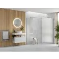 Envy Trend 900mm Fluted Wetroom Panel & Side Panel Arm - Chrome - 0
