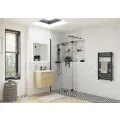 Envy Trend 1200mm Wetroom Panel & Support Bar - Black - 1