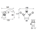 Bristan Renaissance Basin Mixer with Pop-up Waste RS2 BAS C - 1