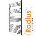 Abacus Radius Stainless Steel 1120 x 480 Towel Rail - 0