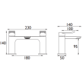 Bristan Saffron Bath Filler Black SAF BF BLK - 1