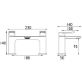Bristan Saffron Bath Filler Chrome SAF BF C - 1
