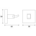 Bristan Square Robe Hook Black SQ HOOK BLK - 1