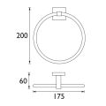 Bristan Towel Ring Black SQ RING BLK - 1