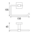 Bristan Square Toilet Roll Holder Black SQ ROLL BLK - 1
