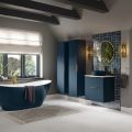 Vasca Sicily 610mm Wall Hung 2 Drawer Basin Unit & 0TH Basin - Matt Deep Blue  - 2