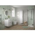 Vasca Sicily 610mm Wall Hung 2 Drawer Basin Unit & 0TH Basin - Matt White  - 1