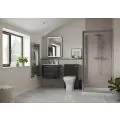 Vasca Fino 350mm Floor Standing 2 Door Tall Unit - Anthracite Gloss - 1