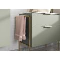 Vasca Sicily 610mm Wall Hung 2 Drawer Basin Unit & 0TH Basin - Matt Olive Green  - 2
