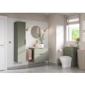 Vasca Sicily 610mm Wall Hung 2 Drawer Basin Unit & 0TH Basin - Matt Olive Green  - 1