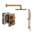 Abacus Shower Pack 2 - Square Brushed Bronze TBKT-25-2872 - 0