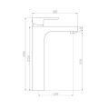Abacus Ki Tall Basin Mixer Chrome TBTS-052-1402 - 1