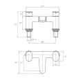 Abacus Ki Deck Mounted Bath Filler Chrome TBTS-052-2130 - 1