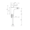 Abacus Ki Mono Bidet Mixer Chrome TBTS-052-2202 - 1