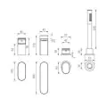 Abacus Ki Deck Mounted Bath Shower 4TH Chrome TBTS-052-3204 - 1