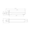 Abacus Ki Wall Mounted Bath Spout Chrome TBTS-052-3802 - 1