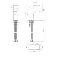 Abacus Ki Mono Basin Mixer Matt Black TBTS-055-1202 - 1