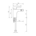 Abacus Ki Mono Bidet Mixer Matt Black TBTS-055-2202 - 1