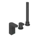 Abacus Ki Deck Mounted Bath Shower 3TH Matt Black TBTS-055-3203 - 0