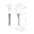Abacus Ki Mono Basin Mixer Brushed Nickel TBTS-057-1202 - 1
