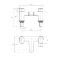 Abacus Ki Deck Mounted Bath Filler Brushed Nickel TBTS-057-2130 - 1