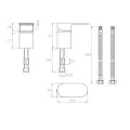 Abacus Ki Deck Mounted Single Lever Mixer Brushed Nickel TBTS-057-3201 - 1