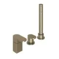 Abacus Ki Deck Mounted Bath Shower 3TH Brushed Nickel TBTS-057-3203 - 0