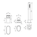 Abacus Ki Deck Mounted Bath Shower 3TH Brushed Nickel TBTS-057-3203 - 1