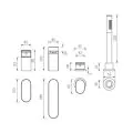 Abacus Ki Deck Mounted Bath Shower 4TH Brushed Nickel TBTS-057-3204 - 1