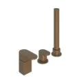 Abacus Ki Deck Mounted Bath Shower 3TH Brushed Bronze TBTS-058-3203 - 0