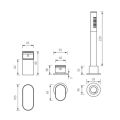 Abacus Ki Deck Mounted Bath Shower 3TH Brushed Bronze TBTS-058-3203 - 1