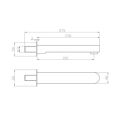 Abacus Ki Wall Mounted Bath Spout Brushed Bronze TBTS-058-3802 - 1