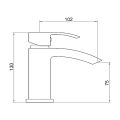 Abacus Ala-S Chrome Mini Mono Basin Mixer TBTS-23-1204 - 1