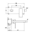 Abacus Plan Chrome Wall Mount Basin Mixer with EZ Box TBTS-26-1602 - 1
