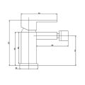 Abacus Plan Chrome Mono Bidet Mixer TBTS-26-2202  - 1