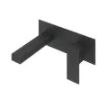 Abacus Plan Wall Mounted Basin Mixer Matt Black TBTS-265-1602 - 0