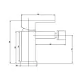 Abacus Plan Mono Bidet Mixer Matt Black TBTS-265-2202 - 1